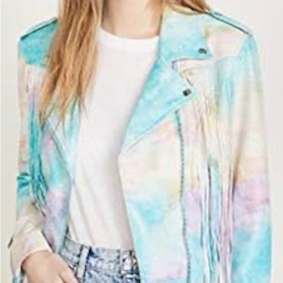 Blank NYC Jackets & Blazers - Blank NYC Go Loco Vegan Leather Jacket with Fringe